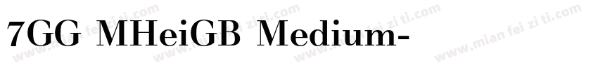 7GG MHeiGB Medium字体转换